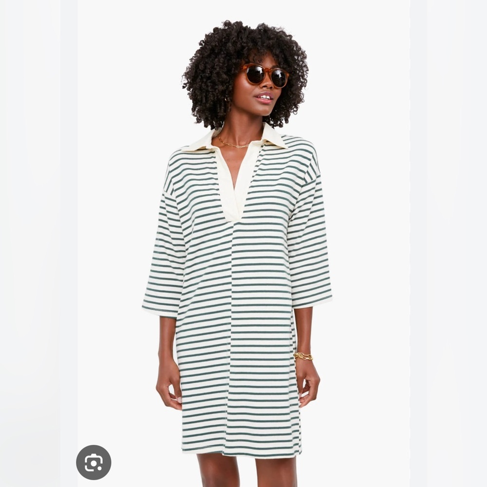 vguc tuckernuck green striped ashton dress